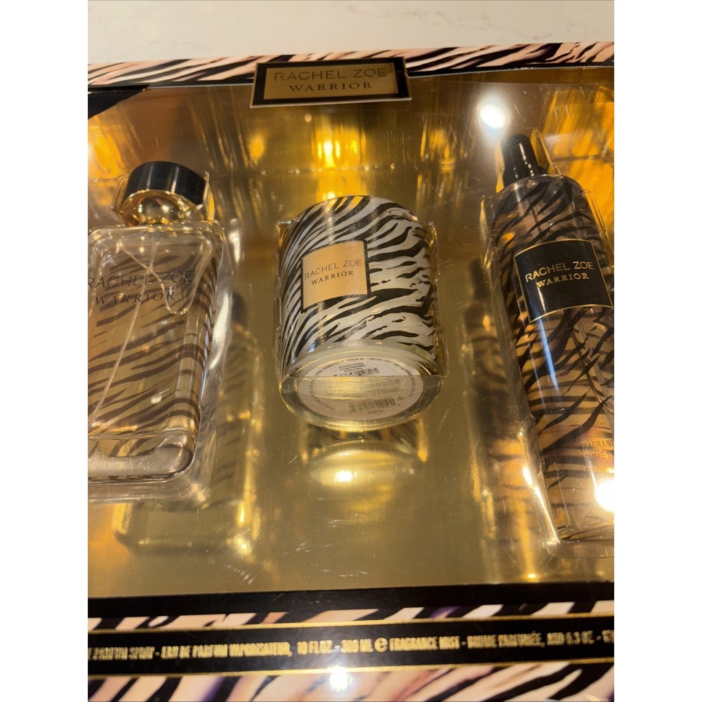 Warrior by Rachel Zoe 3.4 Perfume for Women - Candle - EDP Spray - 3 Pc Gift Set - Picture 2 of 3